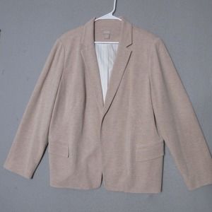 Chicos Ponte Knit Taupe Blazer NWT